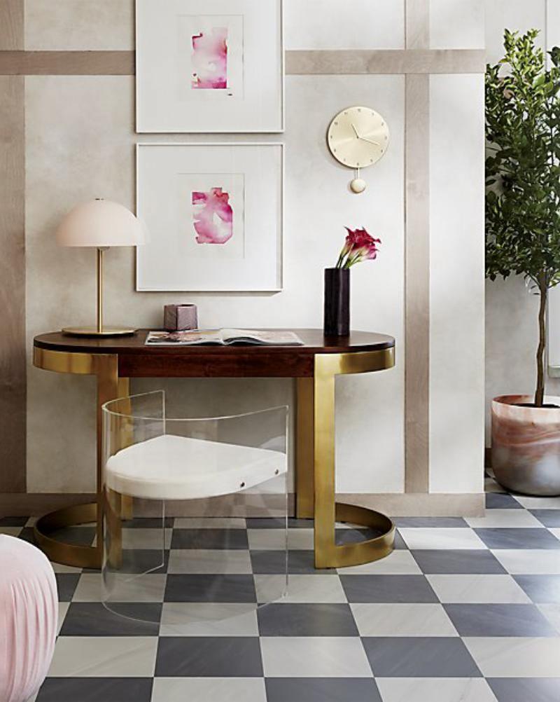 Hanna Table Lamp | Modern Dome Design | Pink Acrylic Shade