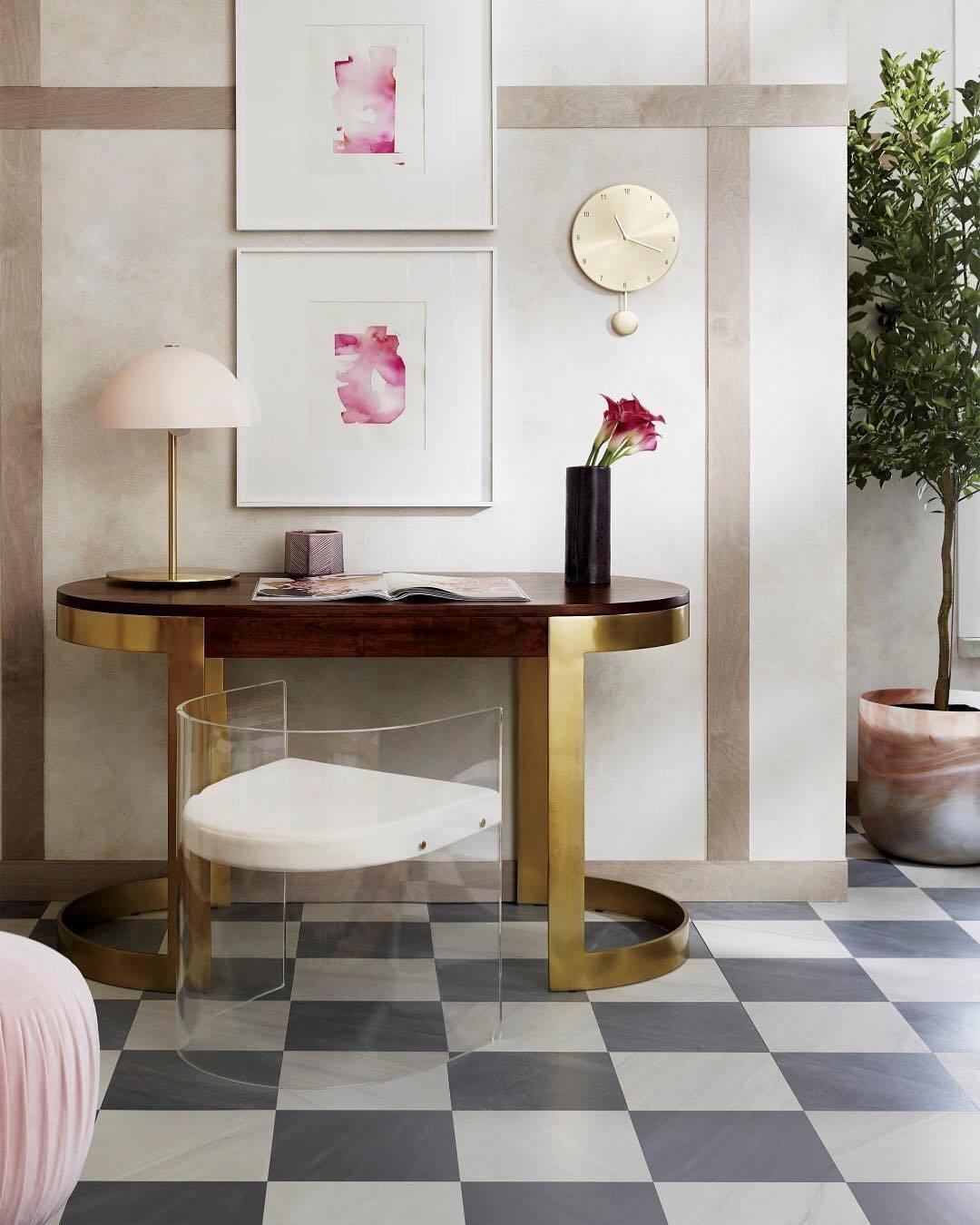 Hanna Table Lamp | Modern Dome Design | Pink Acrylic Shade