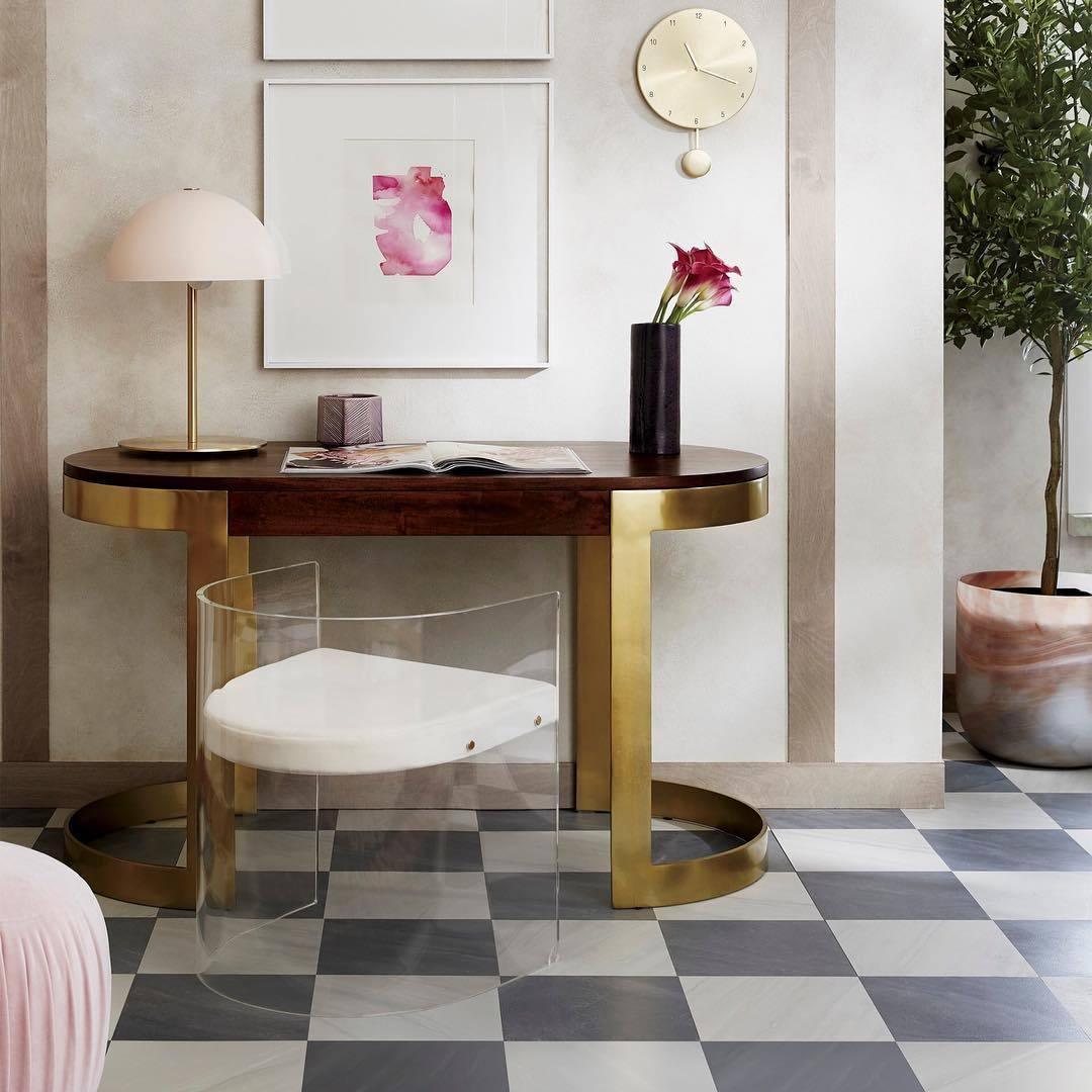 Hanna Table Lamp | Modern Dome Design | Pink Acrylic Shade