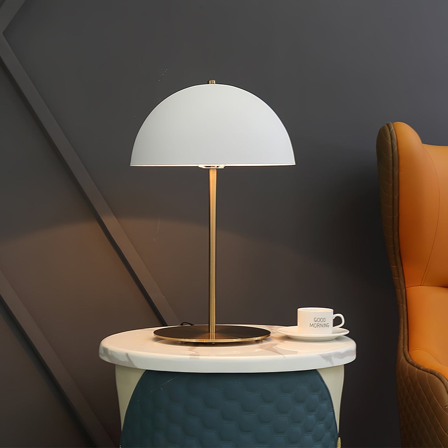 Hanna Table Lamp | Modern Dome Design | Pink Acrylic Shade