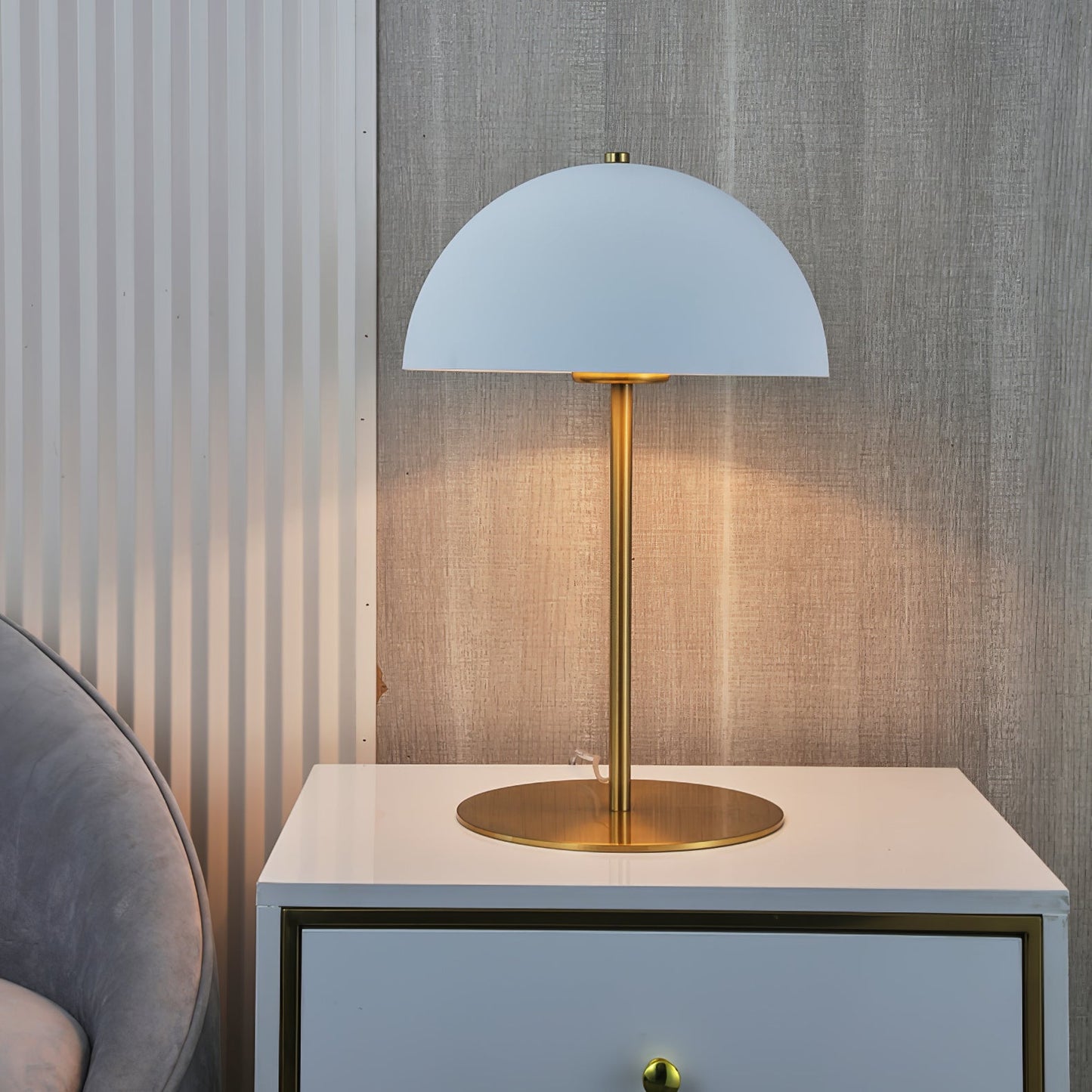 Hanna Table Lamp | Modern Dome Design | Pink Acrylic Shade