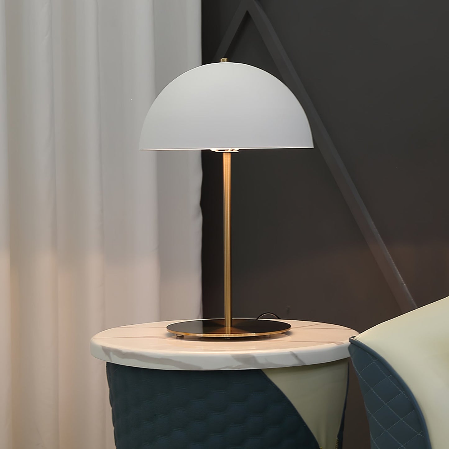 Hanna Table Lamp | Modern Dome Design | Pink Acrylic Shade