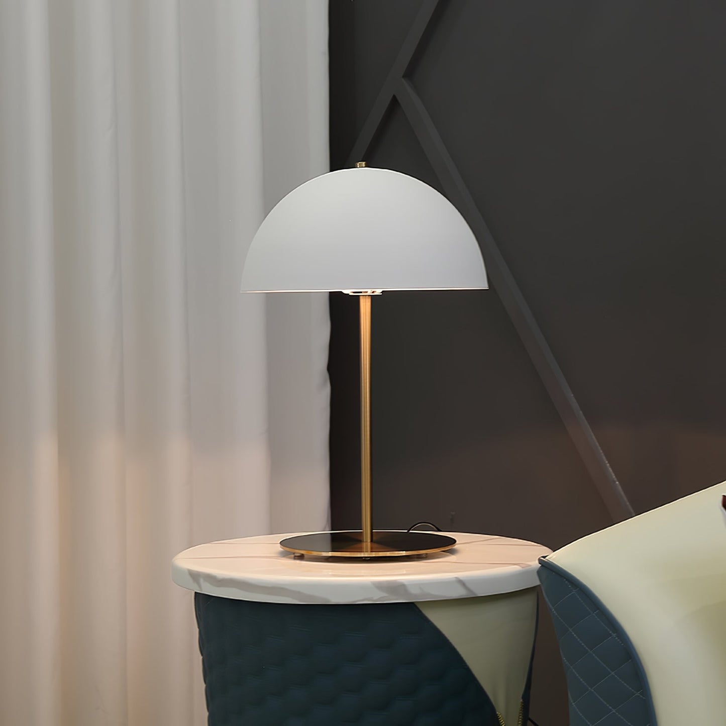 Hanna Table Lamp | Modern Dome Design | Pink Acrylic Shade