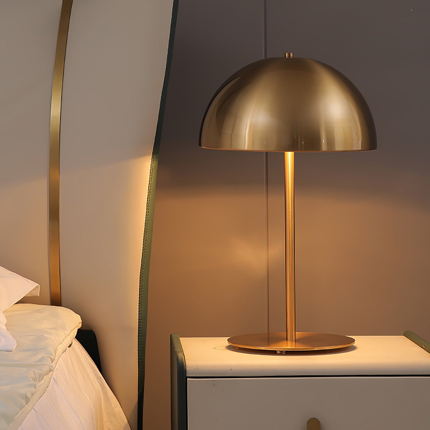 Hanna Table Lamp | Modern Dome Design | Pink Acrylic Shade