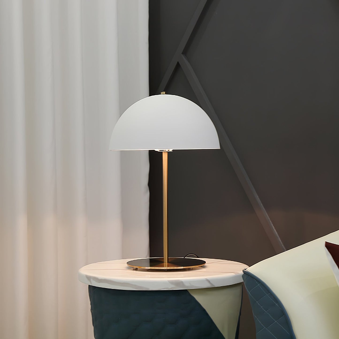 Hanna Table Lamp | Modern Dome Design | Pink Acrylic Shade
