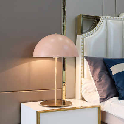 Hanna Table Lamp | Modern Dome Design | Pink Acrylic Shade