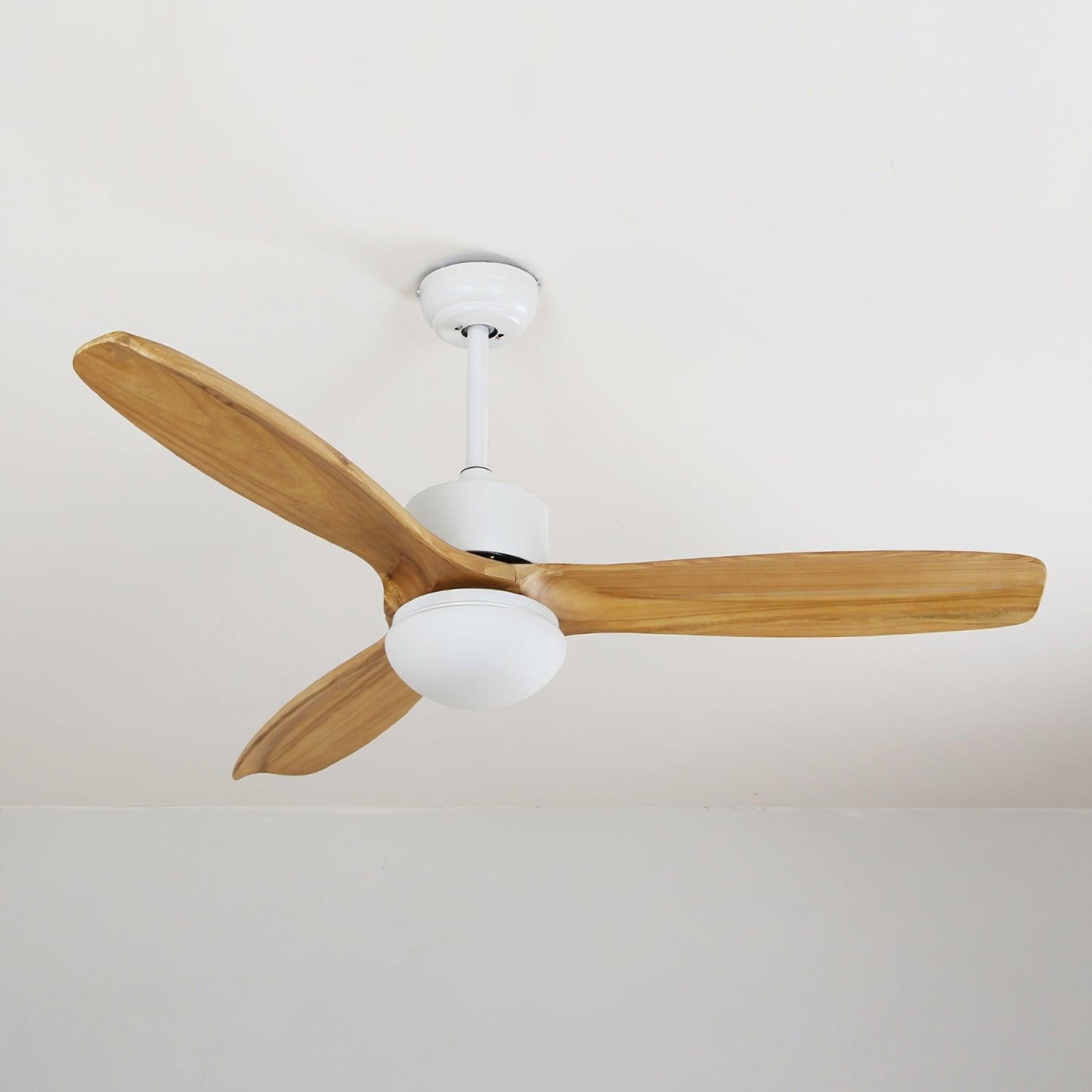 Harborough 3 Ceiling Fan Light | LED Integrated | White & Wooden