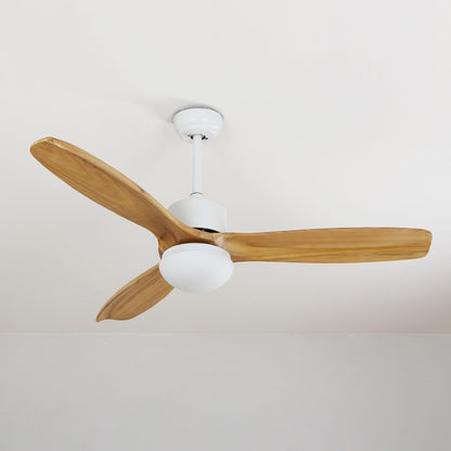Harborough 3 Ceiling Fan Light | LED Integrated | White & Wooden