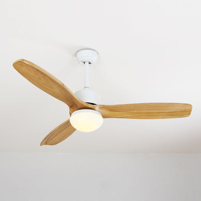 Harborough 3 Ceiling Fan Light | LED Integrated | White & Wooden