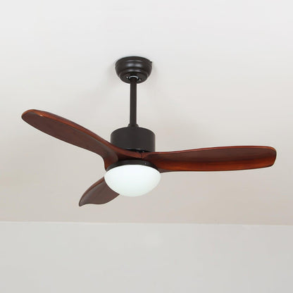Harborough 3 Ceiling Fan Light | LED Integrated | White & Wooden