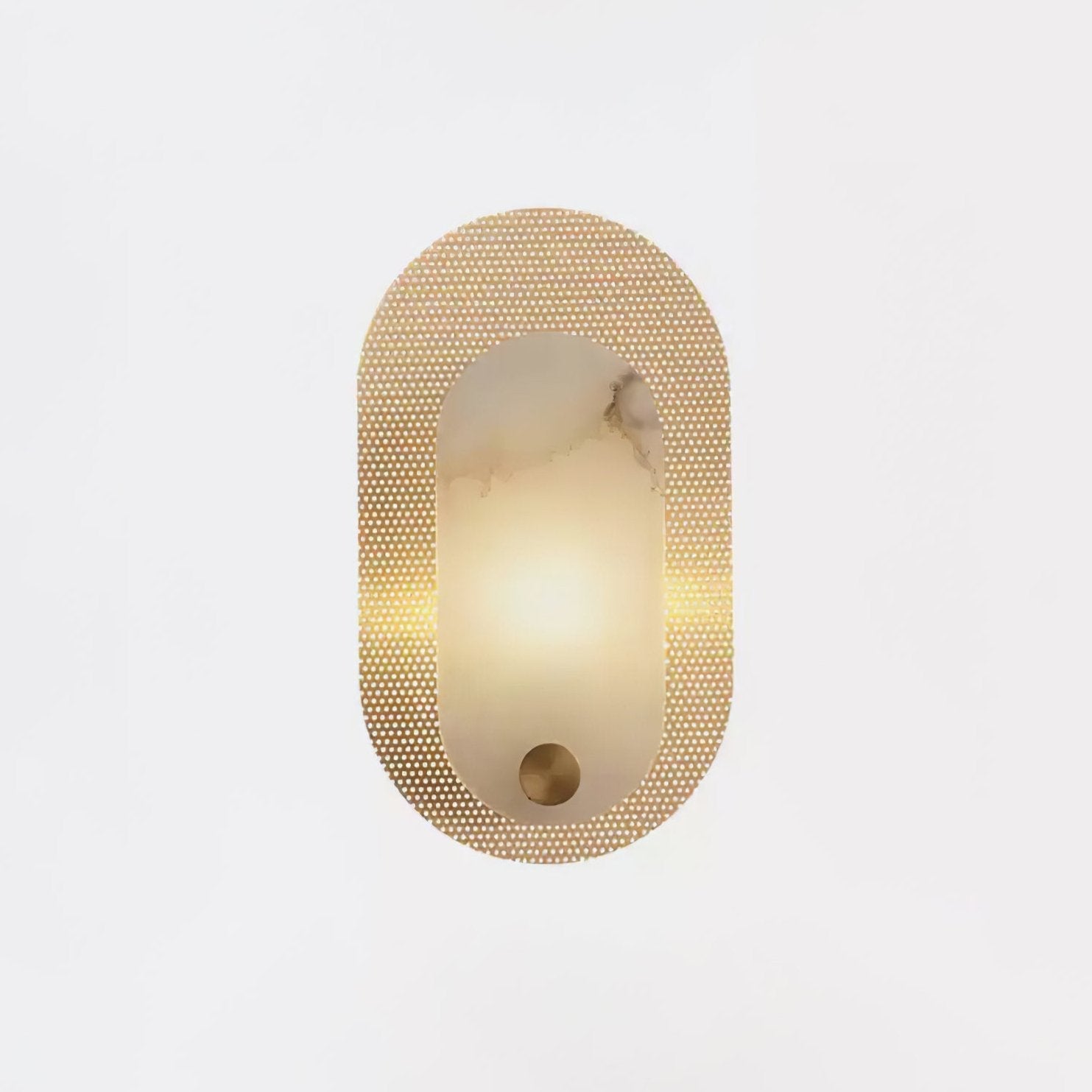 Harlan Wall Light | Alabaster & Brass | White Shade