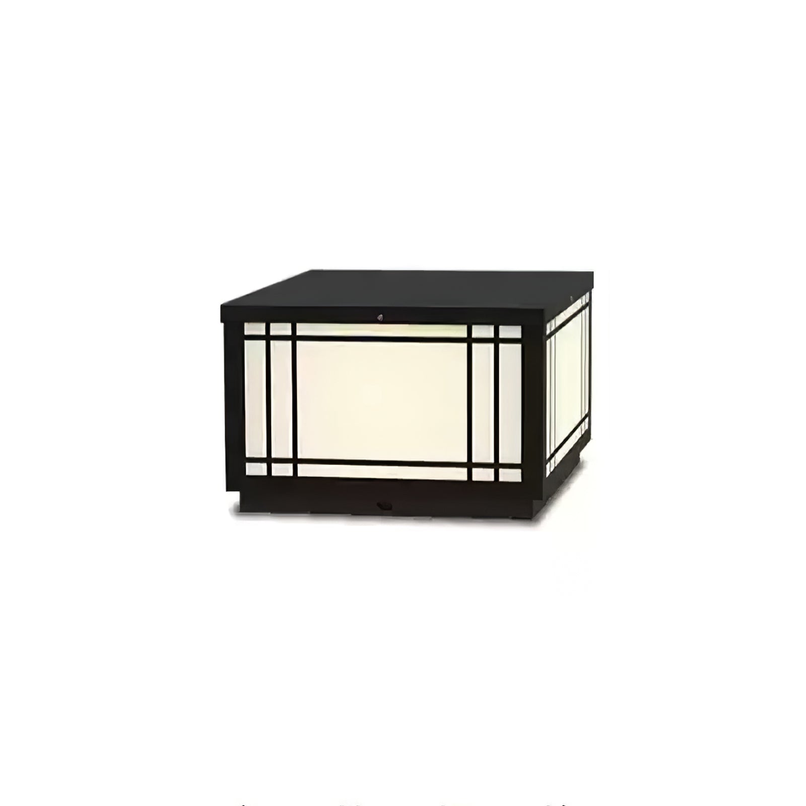 Harrison Solar Cube Outdoor Lamp | Solar Powered LED Lantern | Black