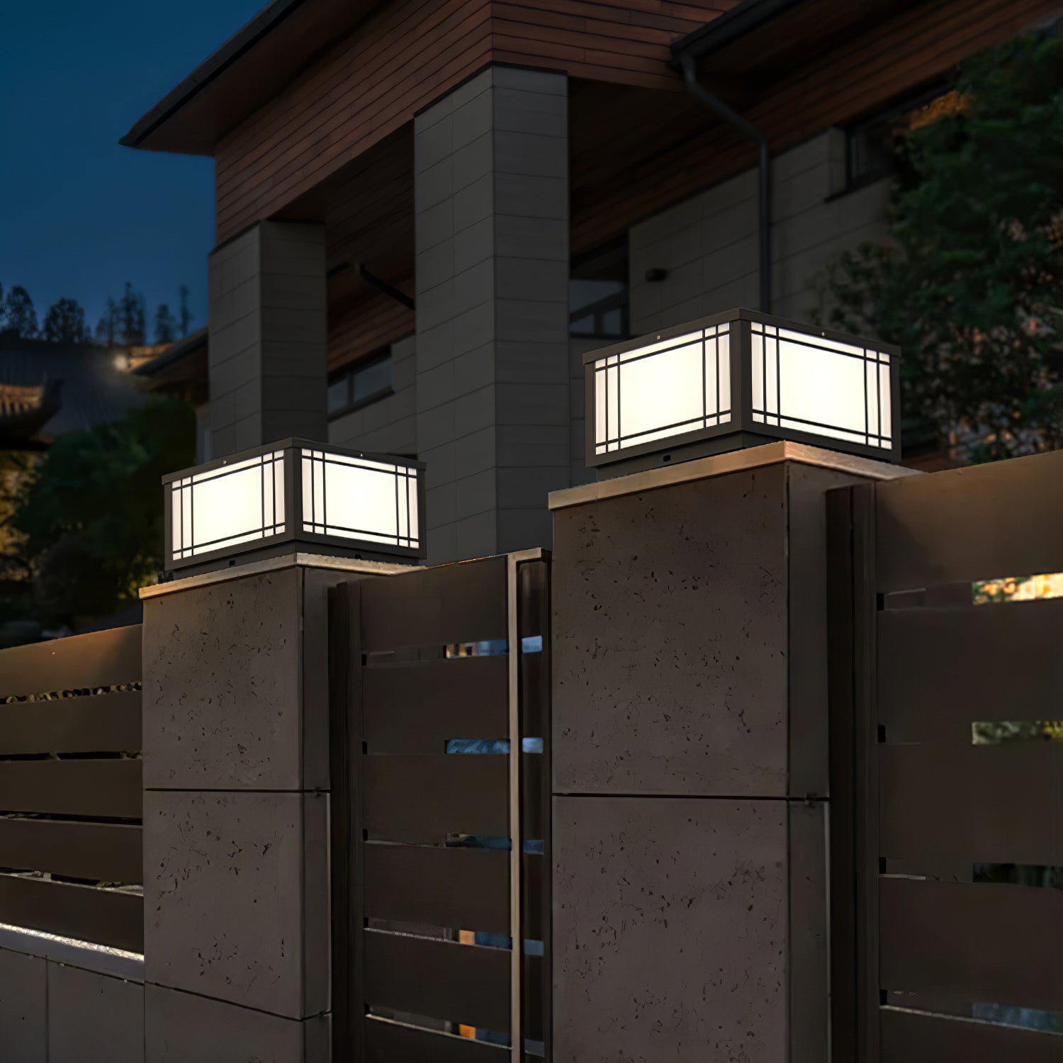 Harrison Solar Cube Outdoor Lamp | Solar Powered LED Lantern | Black