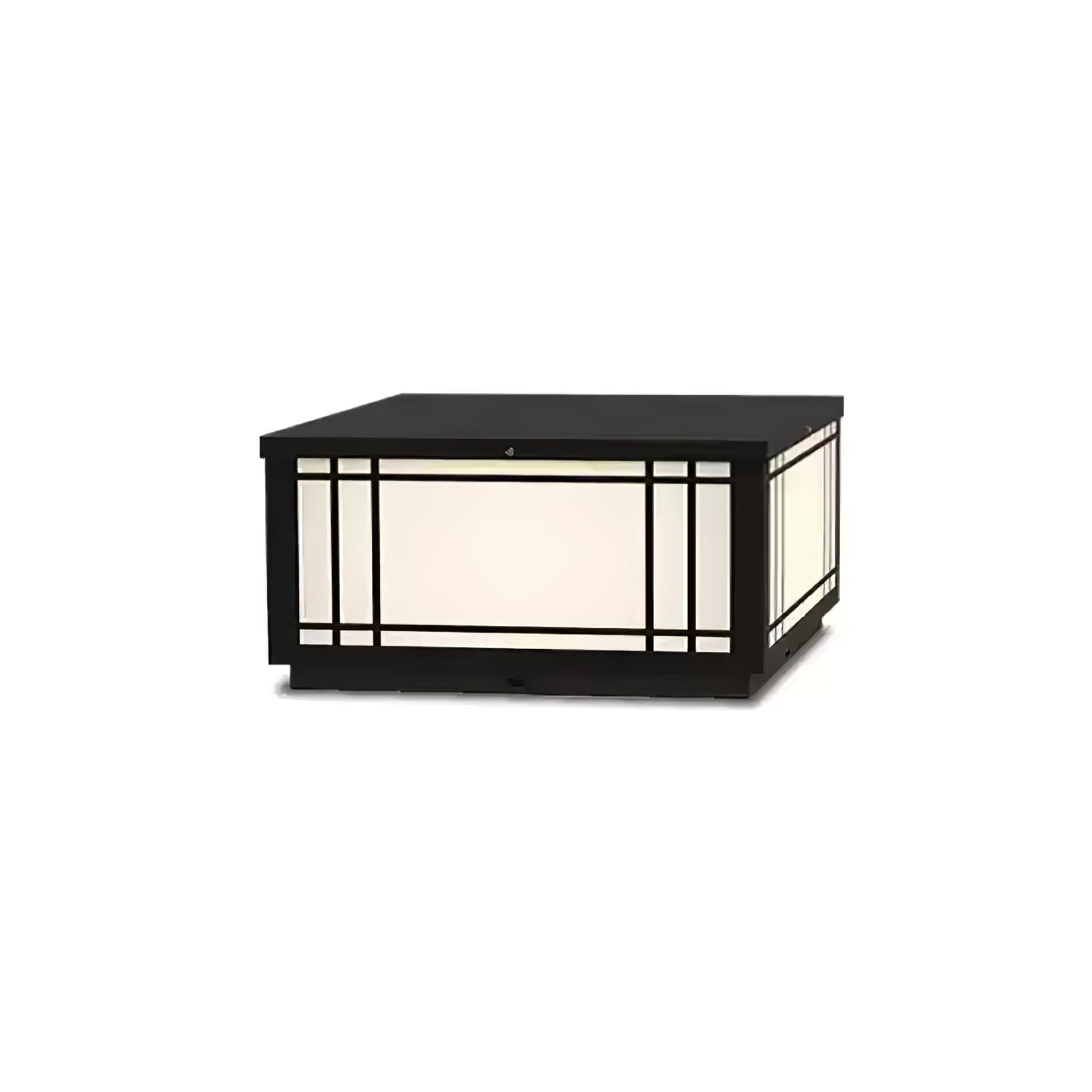 Harrison Solar Cube Outdoor Lamp | Solar Powered LED Lantern | Black
