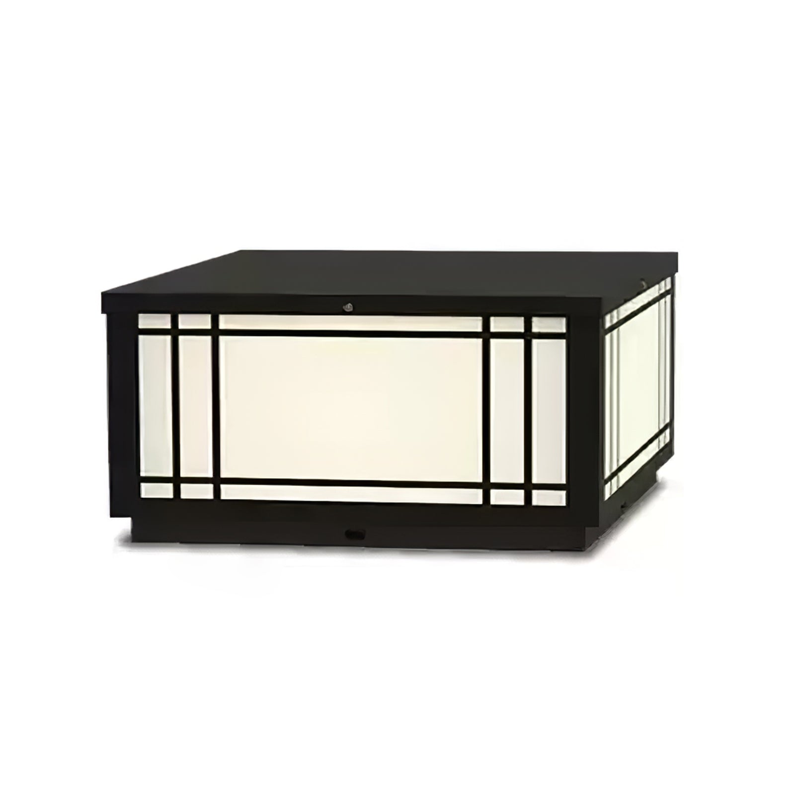 Harrison Solar Cube Outdoor Lamp | Solar Powered LED Lantern | Black