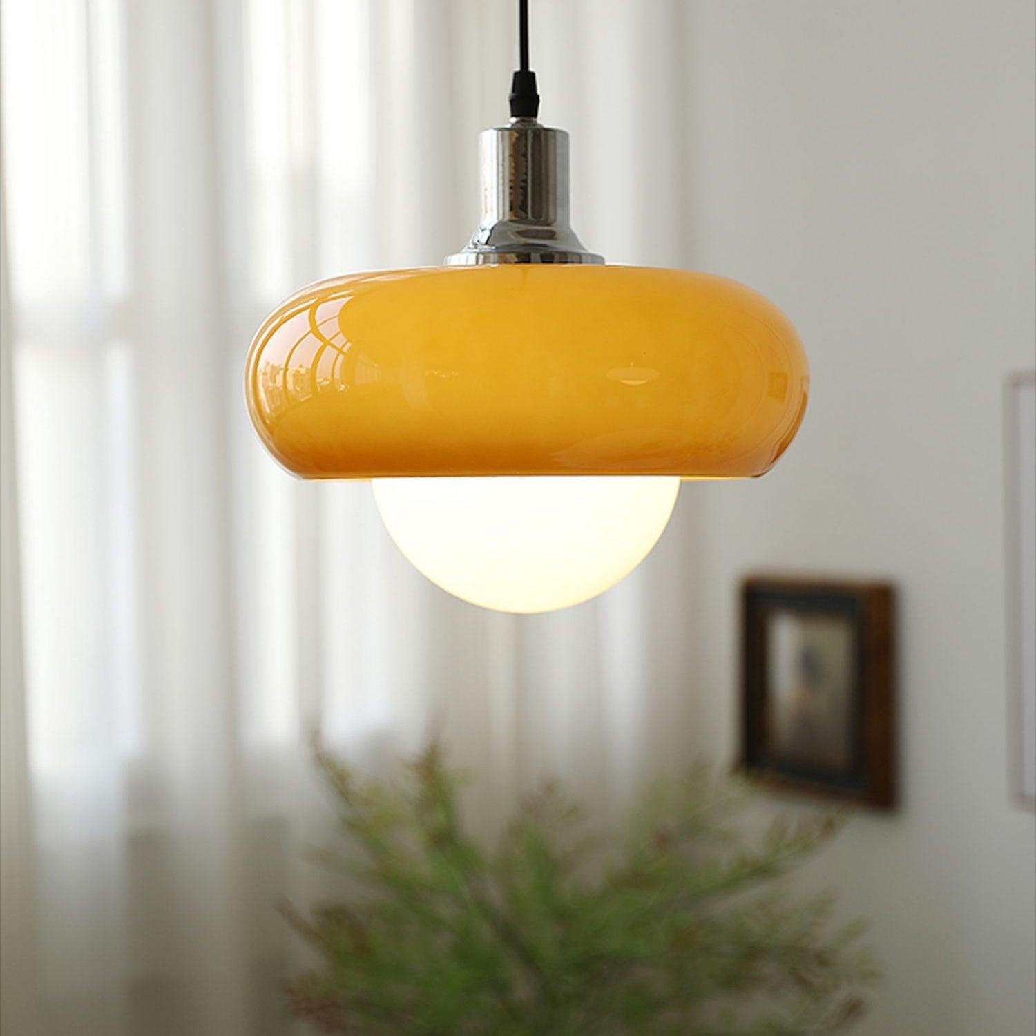 Harvey Pendant Lamp | Chrome Metal & Plexiglass | Vintage Design