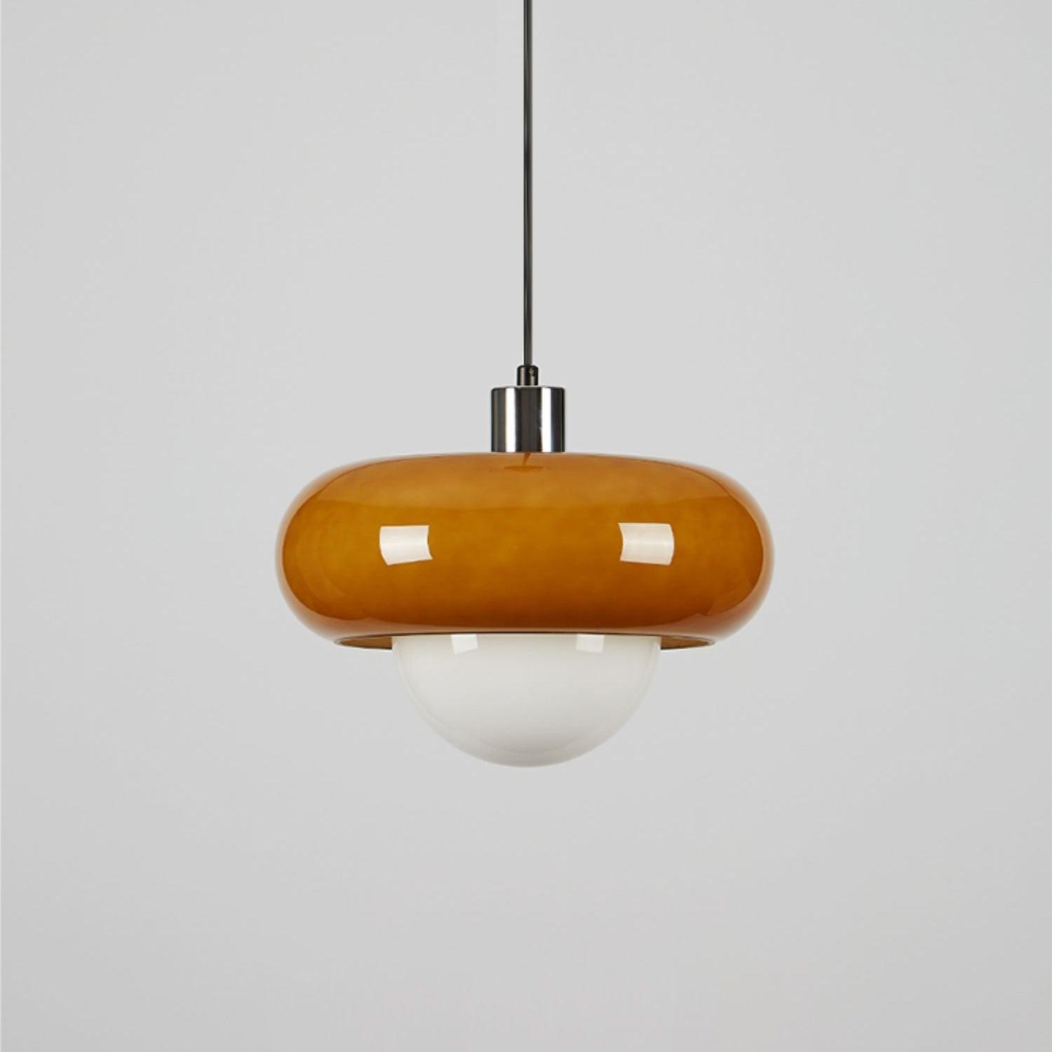 Harvey Pendant Lamp | Chrome Metal & Plexiglass | Vintage Design