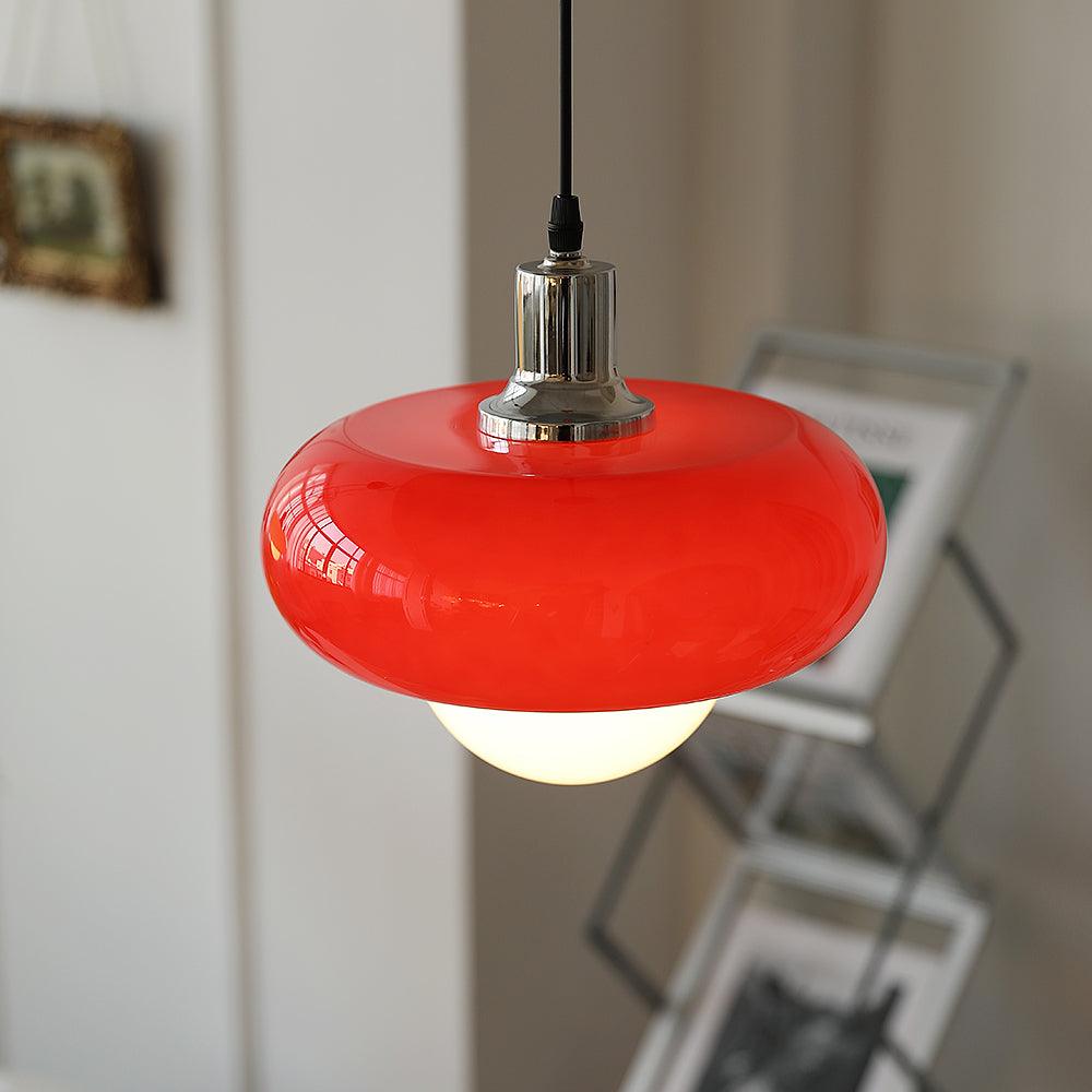 Harvey Pendant Lamp | Chrome Metal & Plexiglass | Vintage Design