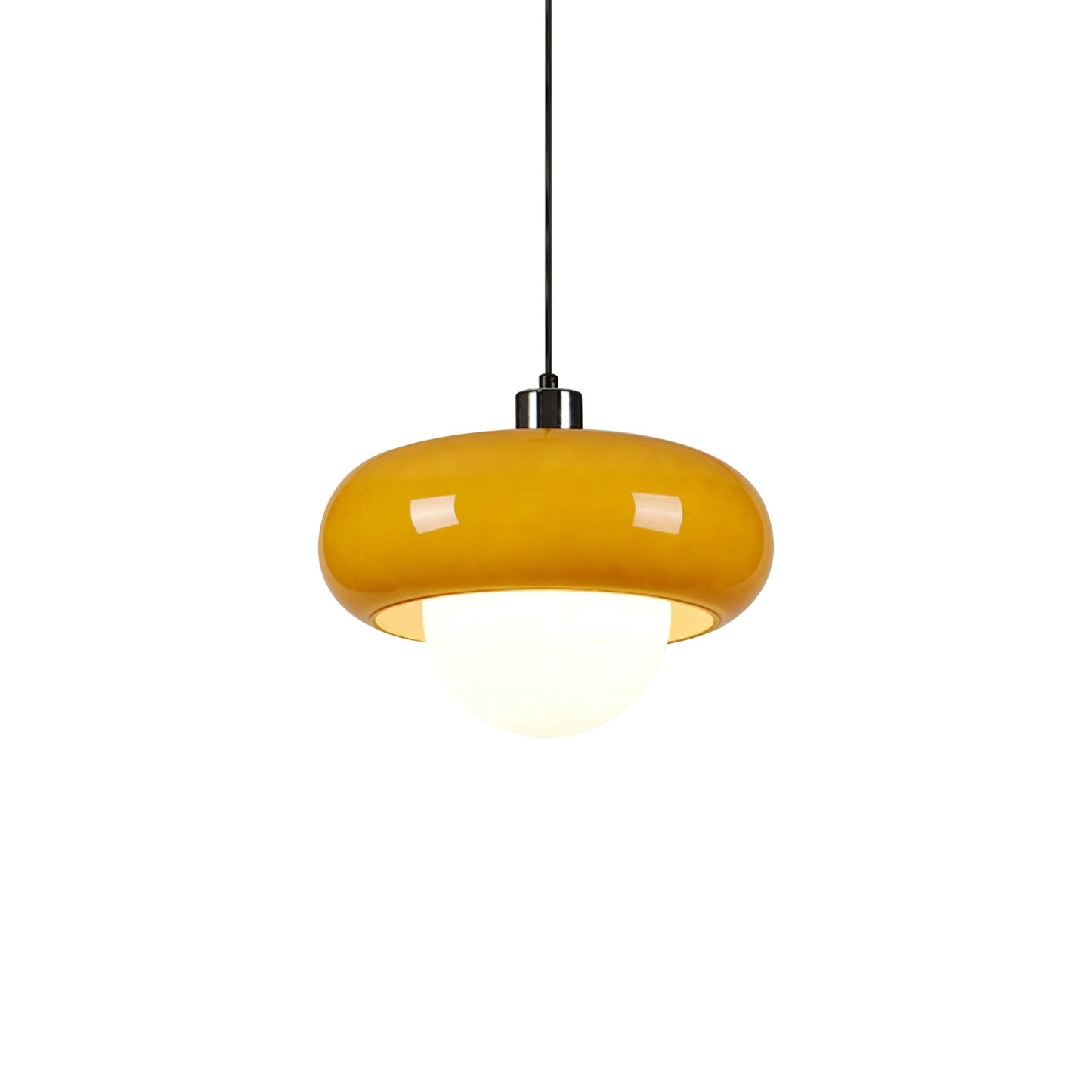 Harvey Pendant Lamp | Chrome Metal & Plexiglass | Vintage Design