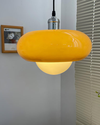 Harvey Pendant Lamp | Chrome Metal & Plexiglass | Vintage Design