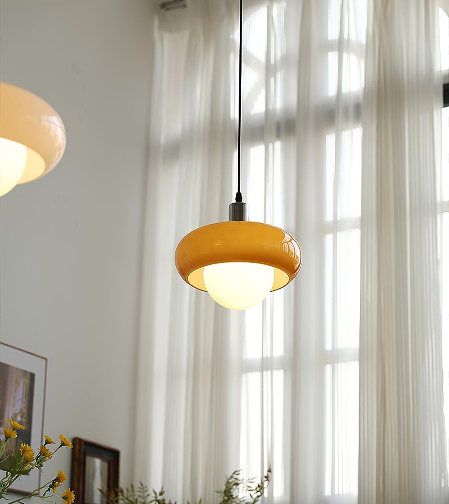 Harvey Pendant Lamp | Chrome Metal & Plexiglass | Vintage Design