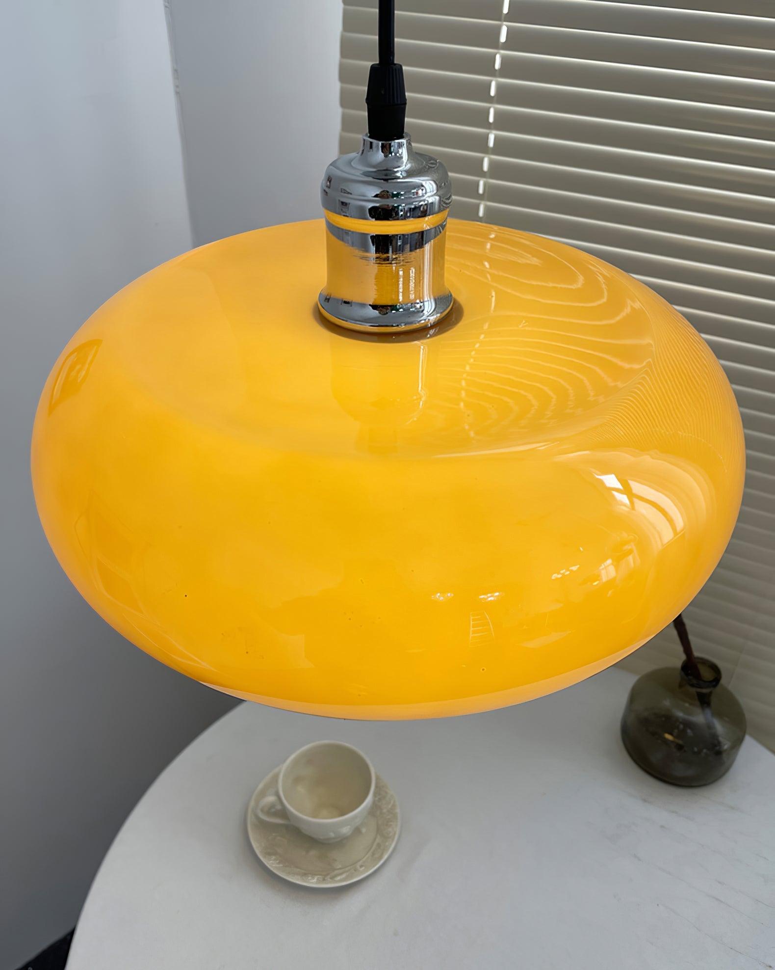 Harvey Pendant Lamp | Chrome Metal & Plexiglass | Vintage Design