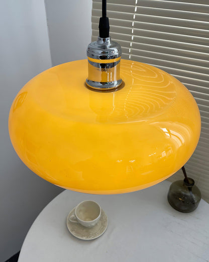 Harvey Pendant Lamp | Chrome Metal & Plexiglass | Vintage Design