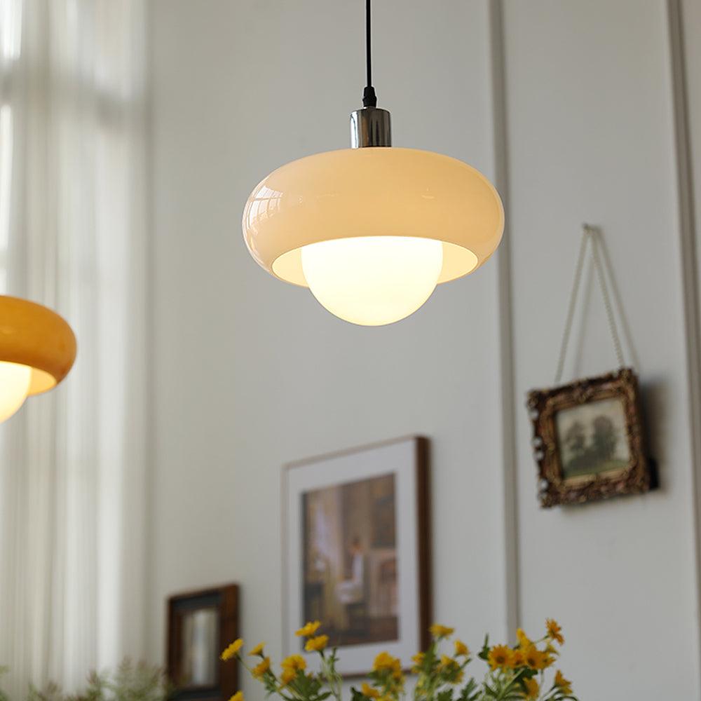 Harvey Pendant Lamp | Chrome Metal & Plexiglass | Vintage Design