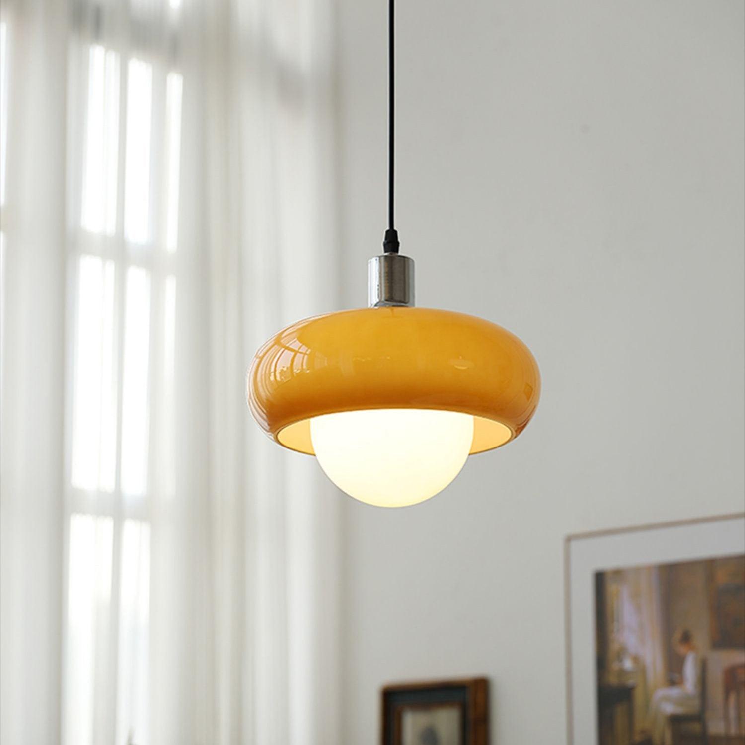 Harvey Pendant Lamp | Chrome Metal & Plexiglass | Vintage Design