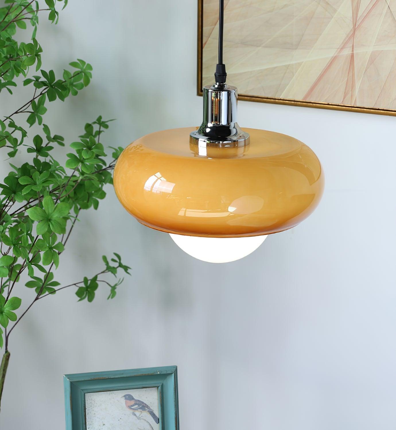 Harvey Pendant Lamp | Chrome Metal & Plexiglass | Vintage Design