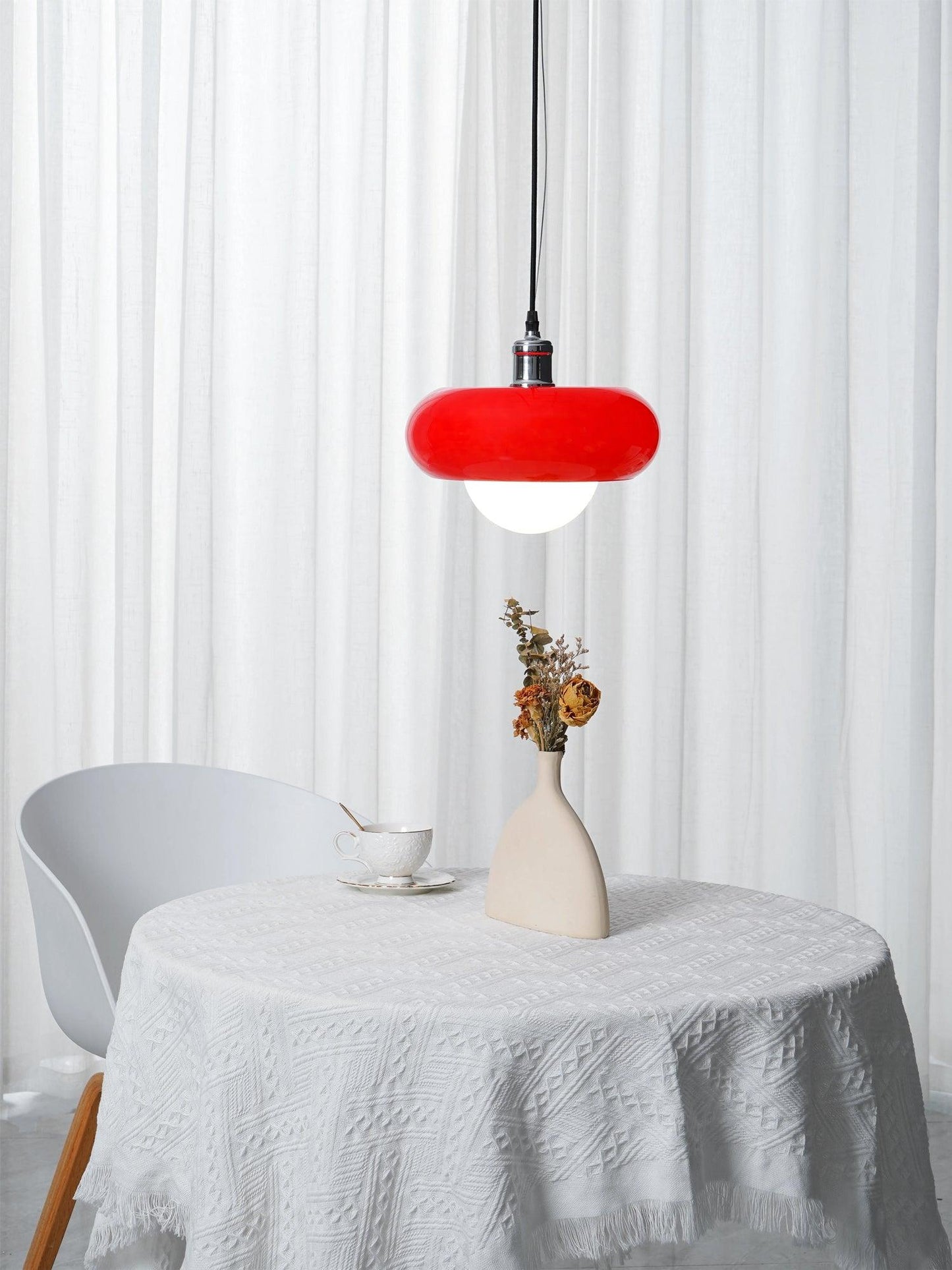 Harvey Pendant Lamp | Chrome Metal & Plexiglass | Vintage Design