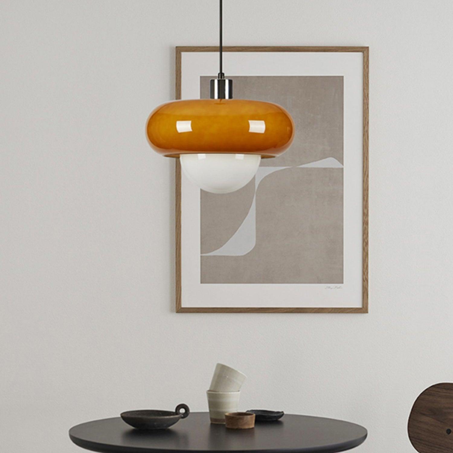 Harvey Pendant Lamp | Chrome Metal & Plexiglass | Vintage Design
