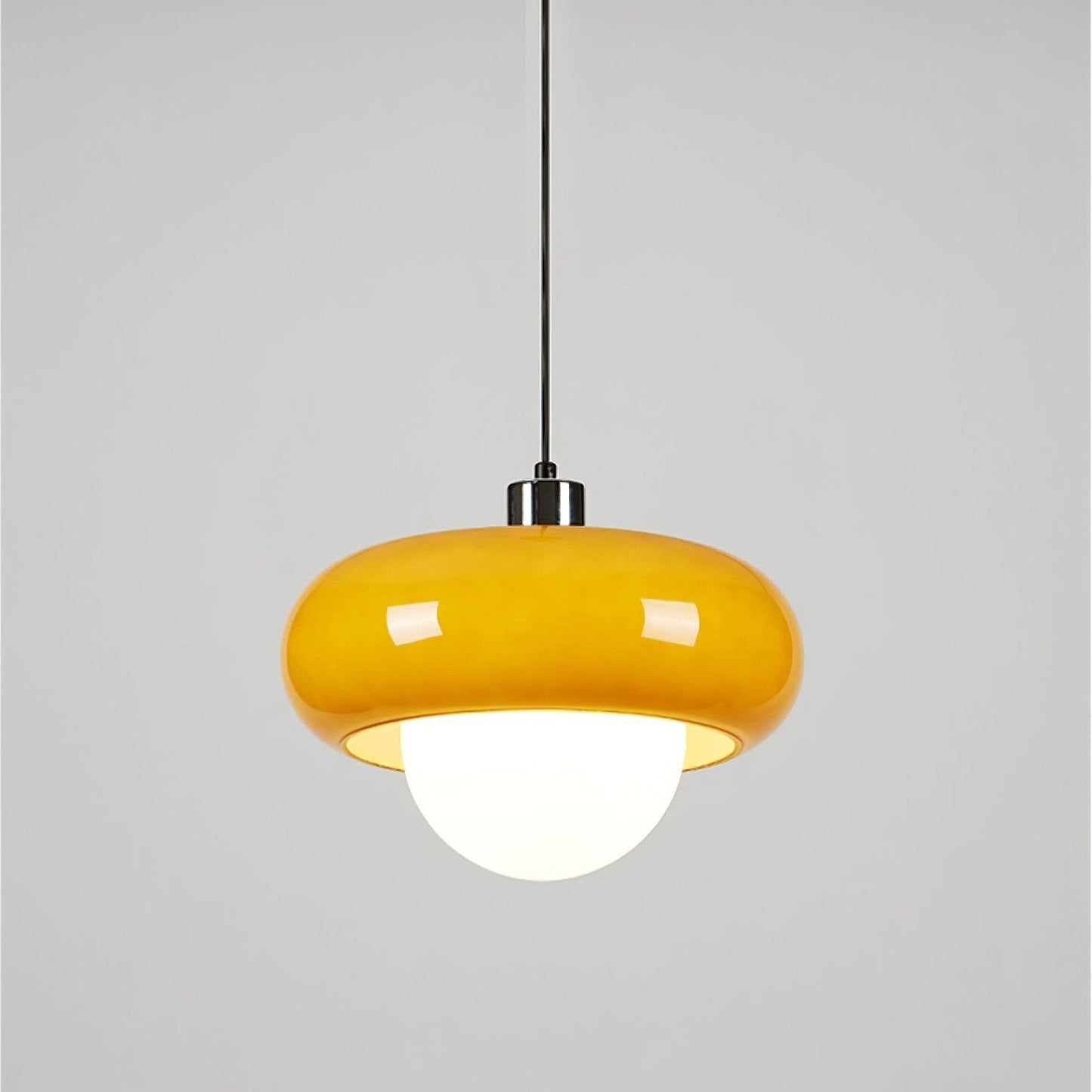 Harvey Pendant Lamp | Chrome Metal & Plexiglass | Vintage Design