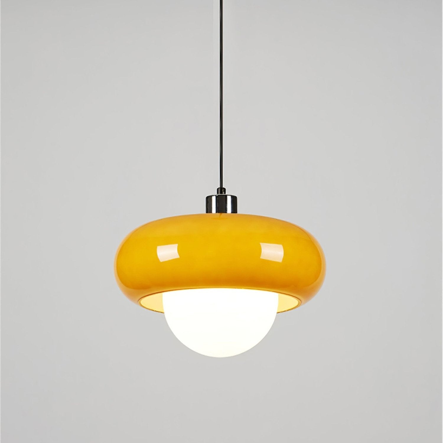 Harvey Pendant Lamp | Chrome Metal & Plexiglass | Vintage Design