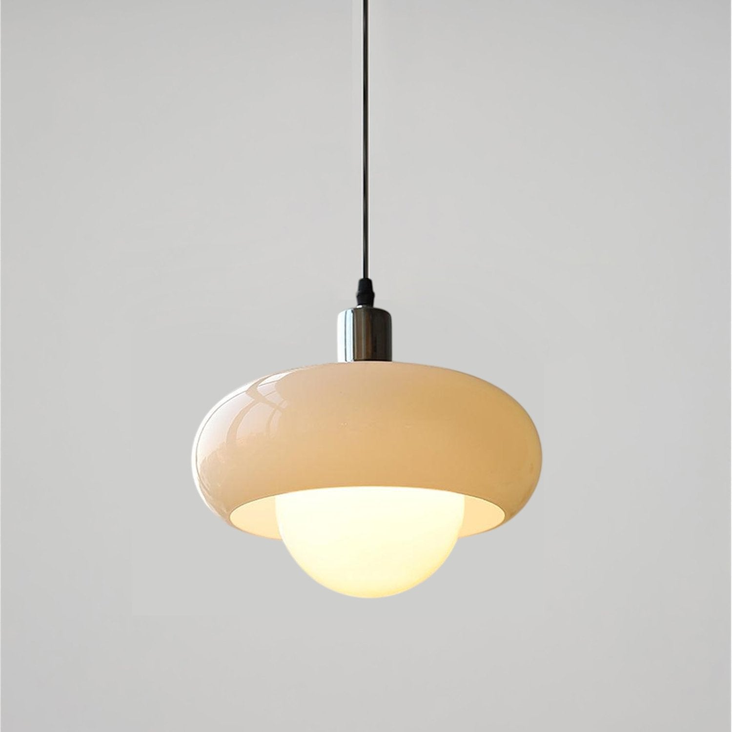 Harvey Pendant Lamp | Chrome Metal & Plexiglass | Vintage Design