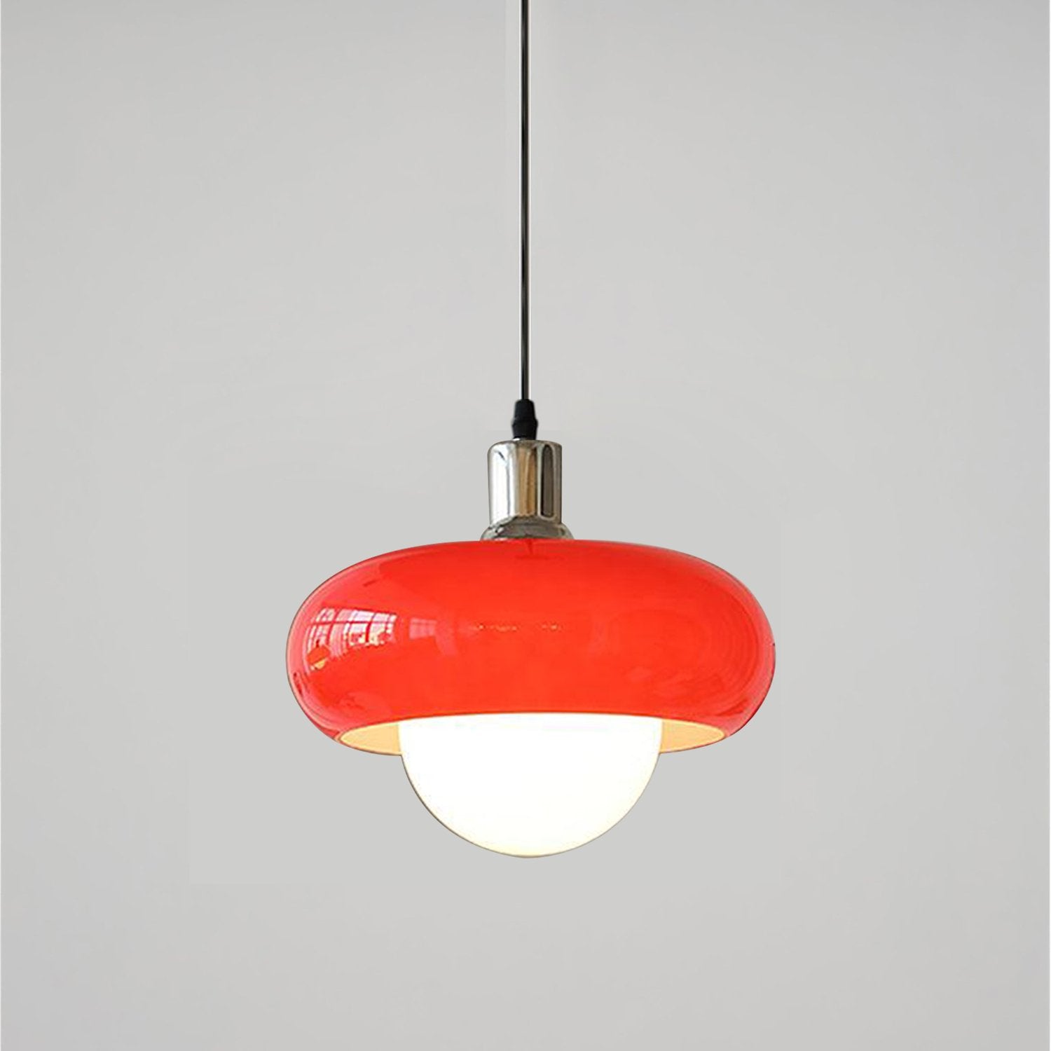 Harvey Pendant Lamp | Chrome Metal & Plexiglass | Vintage Design