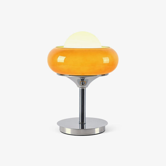 Table Lamp | Chrome Metal & Glass | Vintage Design