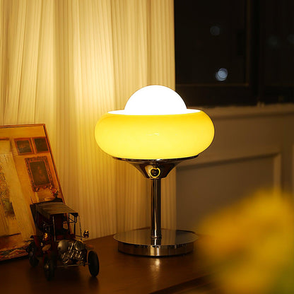 Table Lamp | Chrome Metal & Glass | Vintage Design
