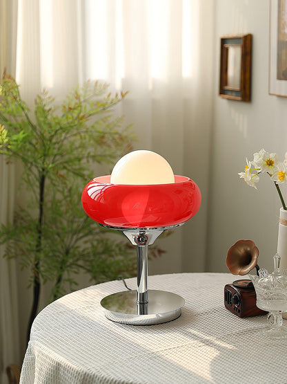 Table Lamp | Chrome Metal & Glass | Vintage Design