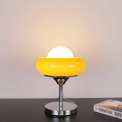 Table Lamp | Chrome Metal & Glass | Vintage Design