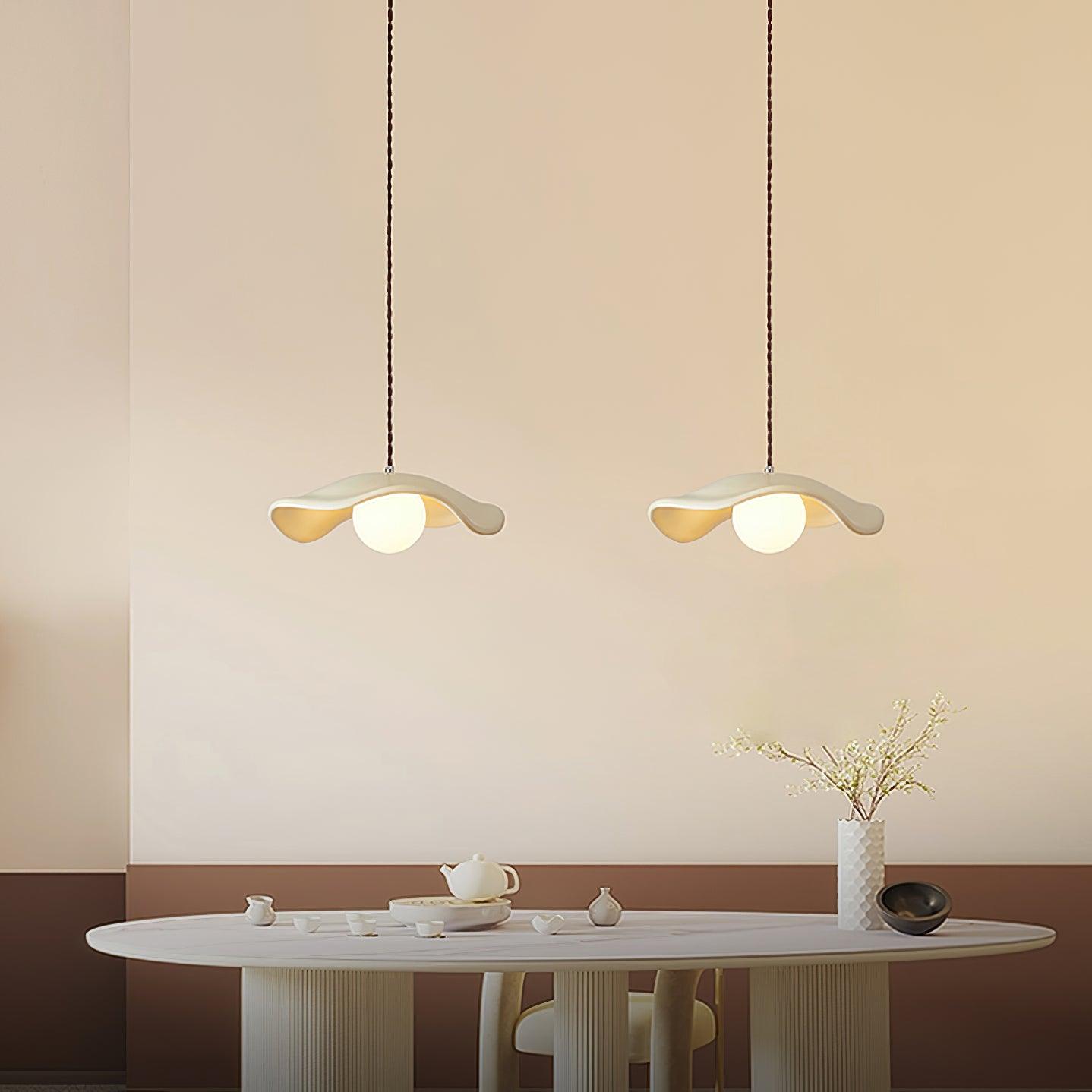 Hats Pendant Lamp | Industrial Metal & Glass | White, Clear, Black