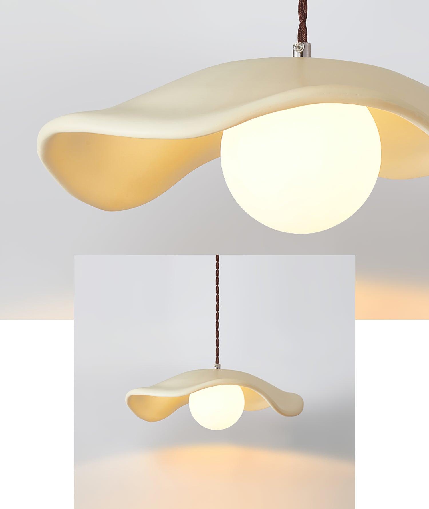 Hats Pendant Lamp | Industrial Metal & Glass | White, Clear, Black
