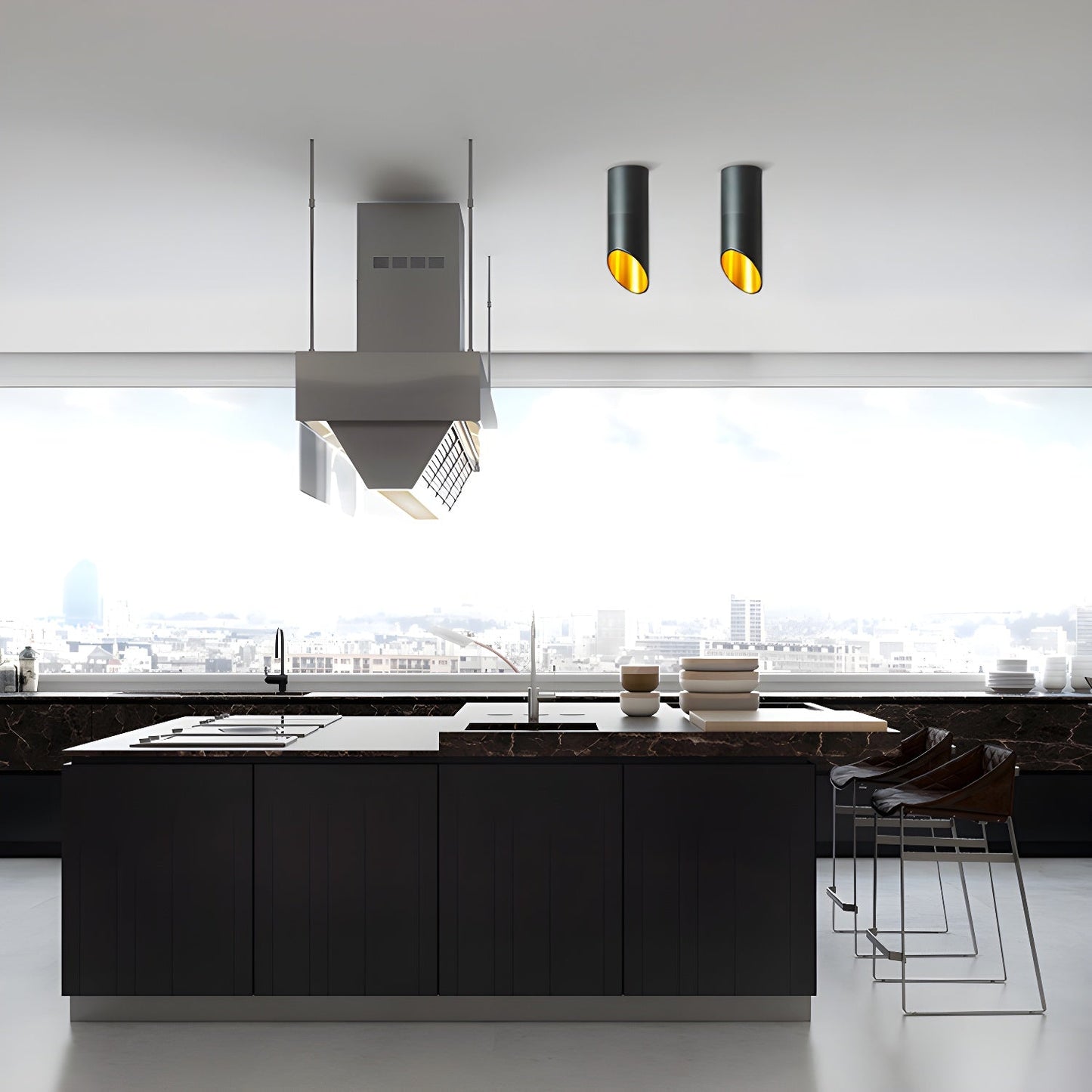 Hazel Tube Surface Downlight | Black or White Finish | LED