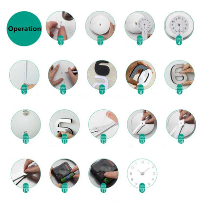 Horloge Murale 3D | Effet Miroir | Salon