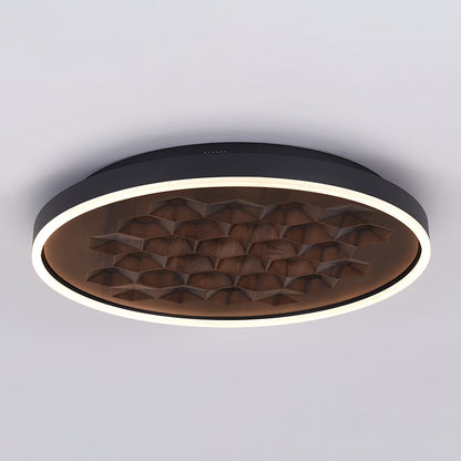 Heartwood Ceiling Lamp | Wood, Metal, Acrylic | White Shade