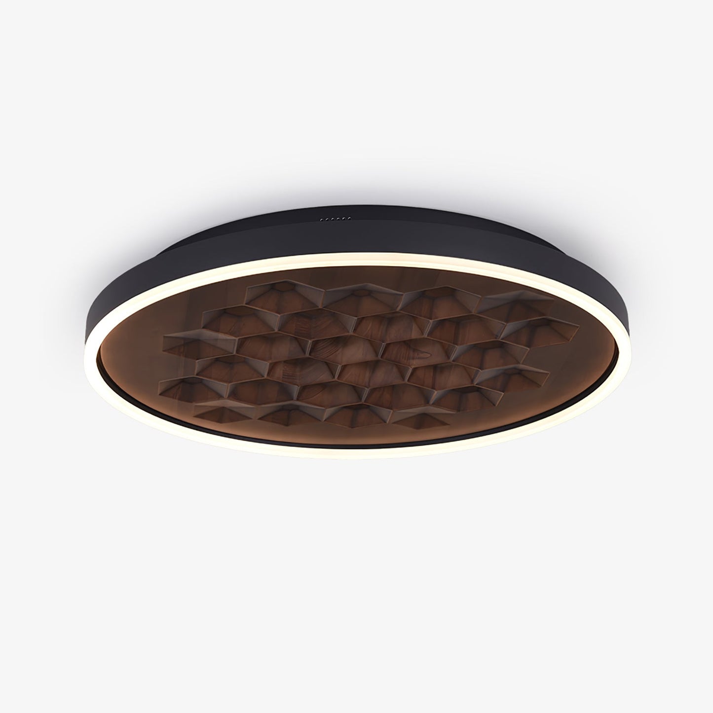 Heartwood Ceiling Lamp | Wood, Metal, Acrylic | White Shade