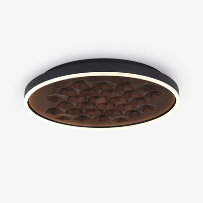 Heartwood Ceiling Lamp | Wood, Metal, Acrylic | White Shade