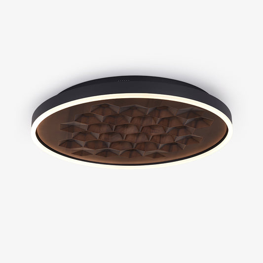 Heartwood Ceiling Lamp | Wood, Metal, Acrylic | White Shade
