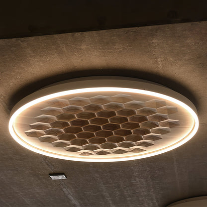 Heartwood Ceiling Lamp | Wood, Metal, Acrylic | White Shade