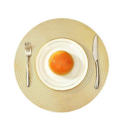 Gold Placemats & Coasters Set | PVC Washable & Stain-Resistant | 2-8 Pieces